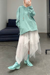 Marc Le Bihan 2590 Collection of Triple Tulle Silk Skirts Handmade in France MLB-2590-BAI White